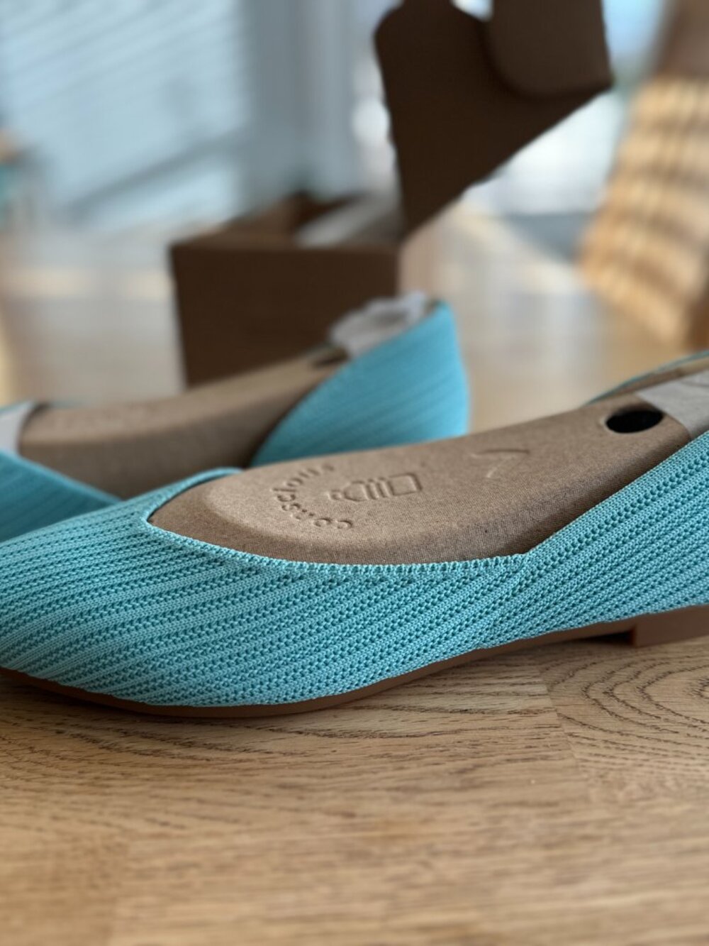 Vivaia Pointed-Toe D'Orsay Flats (Melia) in Acqua Sz 10.5 / Eu 42 NEW IN BOX - Picture 9 of 16